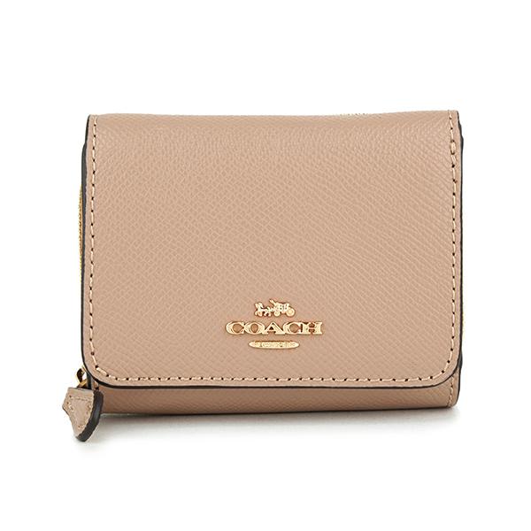 COACH（コーチ） 並行輸入 3つ折り財布 ベージュ COACH 37968 IMTAU