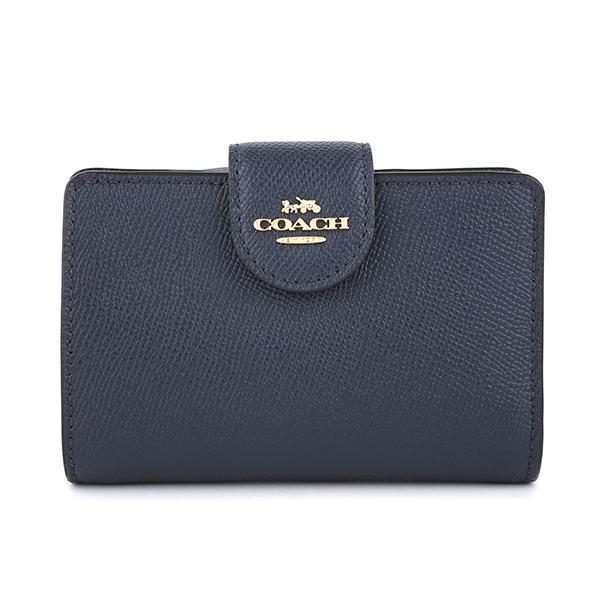 COACH 並行輸入 コーチ 2つ折り財布 クロスグレイン 6390 IMMID