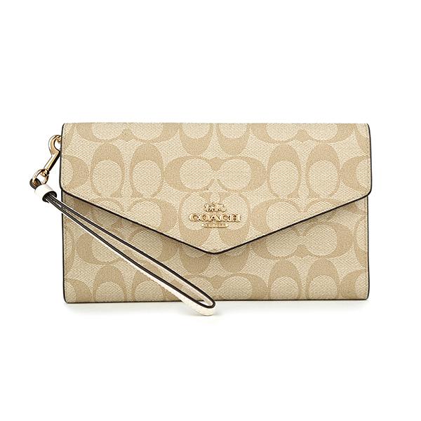 ✨️未使用品 COACH コーチ 長財布 ベージュ シグネチャー ストラップ付 COACH（コーチ） 長財布 レディース シグネチャー キャンバス