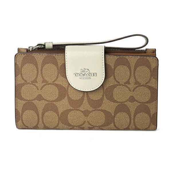並行輸入 コーチ 長財布 COACH シグネチャー カラーブロック C2874 SVV7Q レディース ブラウン系 茶 爆買