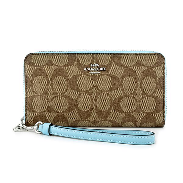 新品 COACH シグネチャー ラウンドファスナー ブラウン 長財布 C4452 COACH コーチ 長財布(ラウンドファスナー) シグネチャー C4452