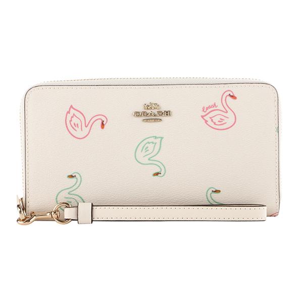 COACH コーチ 長財布(ラウンドファスナー) スワン プリント COACH コーチ 長財布(ラウンドファスナー) スワン プリント