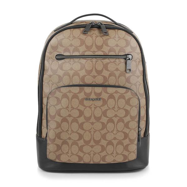 【美品】COACH 並行輸入モデル リュックサック ライトブラウン 茶 シボ革 COACH（コーチ） 並行輸入 リュックサック シグネチャー CL962 QBKHA