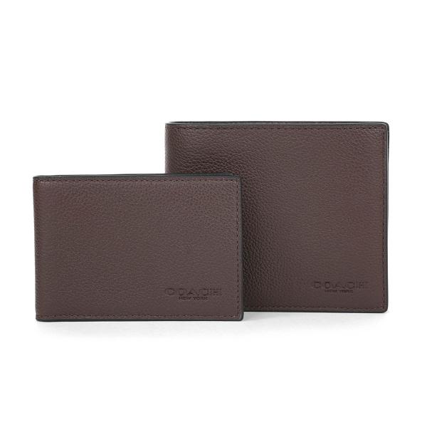 新品☆COACH (コーチ) 折り財布　ブラウン　シグネチャー レザー コーチ COACH 財布 （ブラウン） -waja bazar - 海外