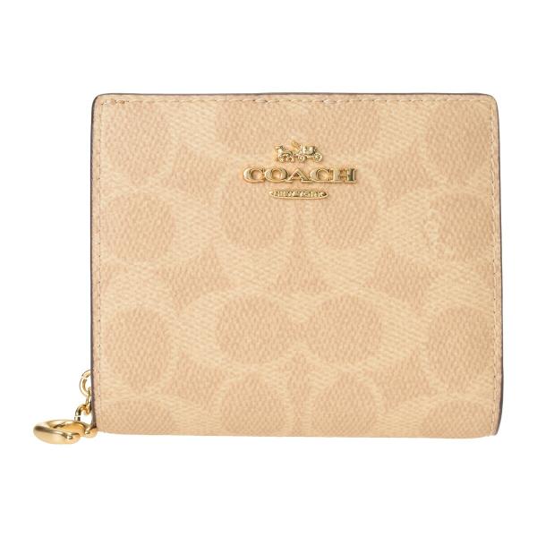 COACH 二つ折り財布 ベージュ　（並行輸入） Amazon | [コーチ] アウトレット 二つ折り財布 ベージュ