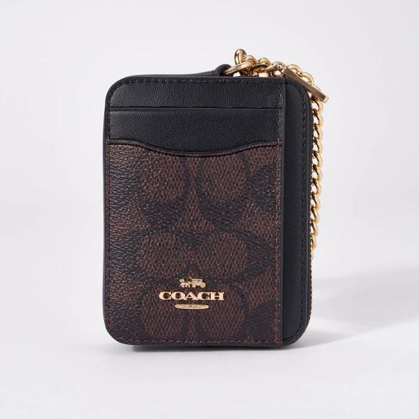 並行輸入 コーチ カードケース COACH シグネチャーキャンバス CW883 IMXAQ レディース ダークブラウン 茶