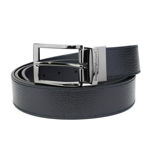 新品未使用 アルマーニコレッツィオーニ スエードベルト 本革 ブルー イタリア製 ARMANI（アルマーニ） 並行輸入 ベルト エンポリオアルマーニ Y4S195