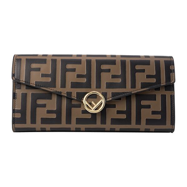 FENDI 現行 長財布 エフ イズ フェンディ FENDI フェンディ 長財布 エフイズ レザー ピンクベージュ