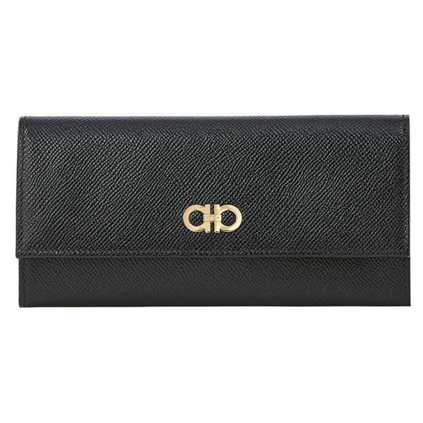 フェラガモ 長財布 ブラック 黒 FERRAGAMO 22O005 0737345