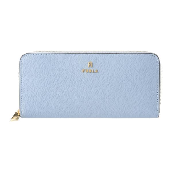 値下　新品　FURLA フルラ　長財布　ラウンドファスナー　水色　青　リボン FURLA（フルラ） 並行輸入 長財布(ラウンドファスナー) カメリア