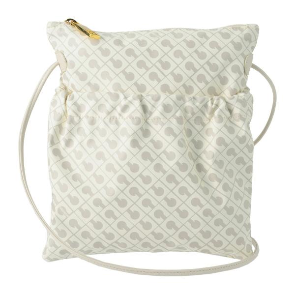 【美品】ゲラルディーニ　ソルティ　トートバッグ　ホワイト系　希少　持ち手レザー GHERARDINI 並行輸入 ゲラルディーニ ショルダーバッグ ソフティ