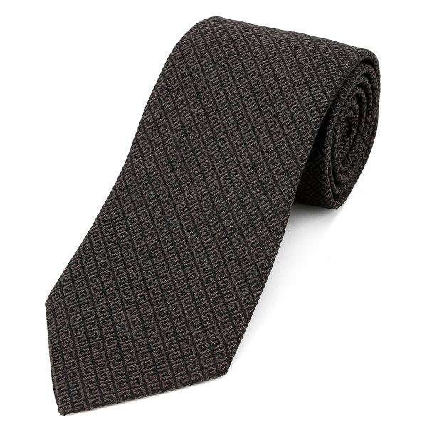 タグ付き美品✨GIVENCHY ネクタイ　ジバンシー　ジャガード　ロゴ　黒 GIVENCHY 並行輸入 ジバンシイ ネクタイ 4G シルクジャカード