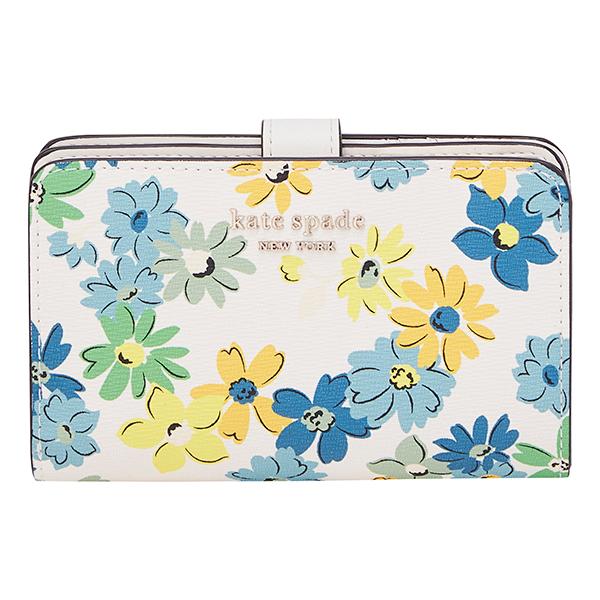 極美品　kate spade 2つ折り財布 スペンサー フローラル メドレー 花 極美品 kate spade 2つ折り財布 スペンサー フローラル メドレー 花