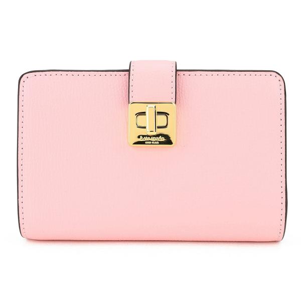 【瀬戸大橋店】 中古 kate spade NEW YORK | ケイトスペードニューヨーク 二つ折り財布 フィービー ターンロック ミディアム ウォレット KF534 ベージュ 【124】 kate spade NEW YORK（ケイト・スペード ニューヨーク） 並行輸入