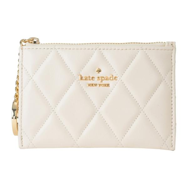 【未使用美品】ケイトスペード　カードケース　ホワイトピンク レディース kate spade ケイトスペード カードケース サイフ ピンク