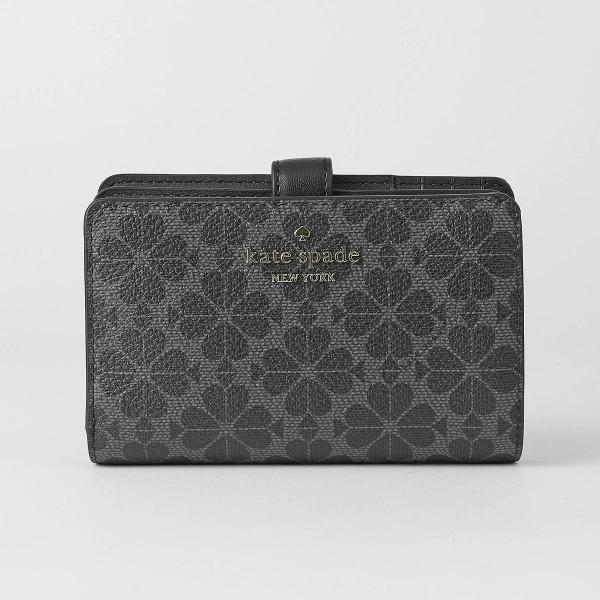 並行輸入 ケイトスペード 2つ折り財布 kate spade スペード フラワー KG488 002 レディース ブラック 黒