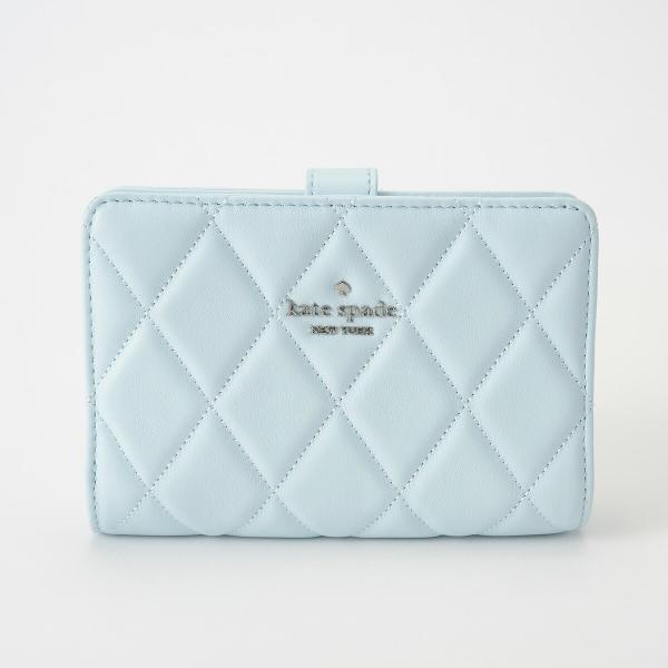 並行輸入 ケイトスペード 2つ折り財布 kate spade キルテッド KN755 403 レディース ライトブルー 水色 爆買