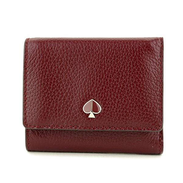 kate spade NEW YORK ケイトスペード 2つ折り財布 バーガンディ系 