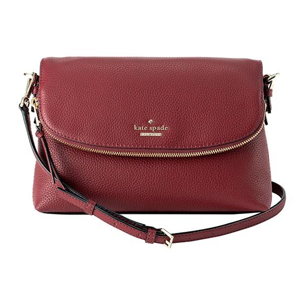 ケイトスペード ショルダーバッグ ダークレッド系?赤 kate spade