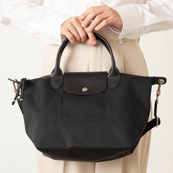 【倉吉店】 中古 Longchamp | ロンシャン ショルダーバッグ ル プリアージュ エナジー S トップハンドルバッグ ショルダーバッグ L1512HSR001 ブラック 【121】 LONGCHAMP（ロンシャン） 並行輸入 ハンドバッグ ル プリアージュ