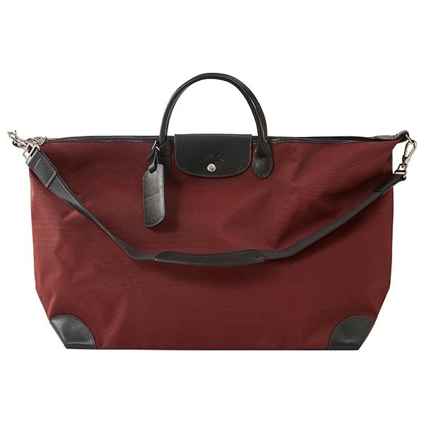 LONGCHAMP ロンシャン ボストンバッグ ダークレッド 赤系