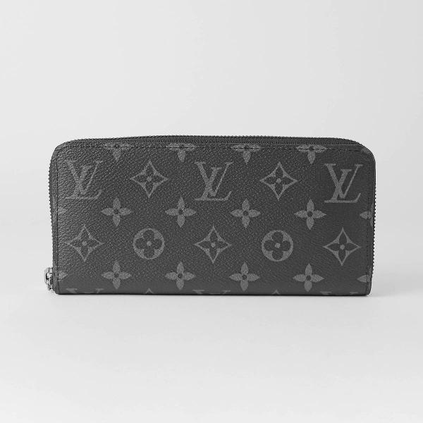 LOUIS VUITTON ルイヴィトン  M11611  ラウンドジップウォレット モノグラムエクリプス  レザー 長財布 ブラック メンズ LOUIS VUITTON（ルイ・ヴィトン） 並行輸入 長財布(ラウンドファスナー