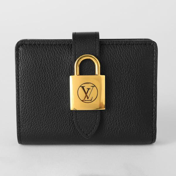 未使用品 LOUIS VUITTON ルイヴィトン 現行 ロウキー コンパクト パドロック RFID  二つ折り財布 カーフ コニャック レディース【中古】 LOUIS VUITTON - 未使用品 LOUIS VUITTON ルイヴィトン 現行 ロウキー