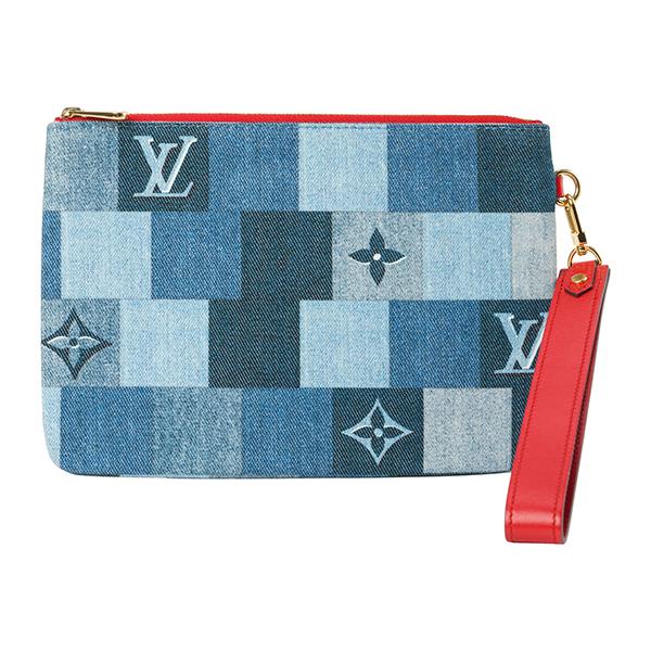 LOUIS VUITTON ブルーポーチ LOUIS VUITTON Toiletry 26 Graphite Pixel Canvas Pouch Blue