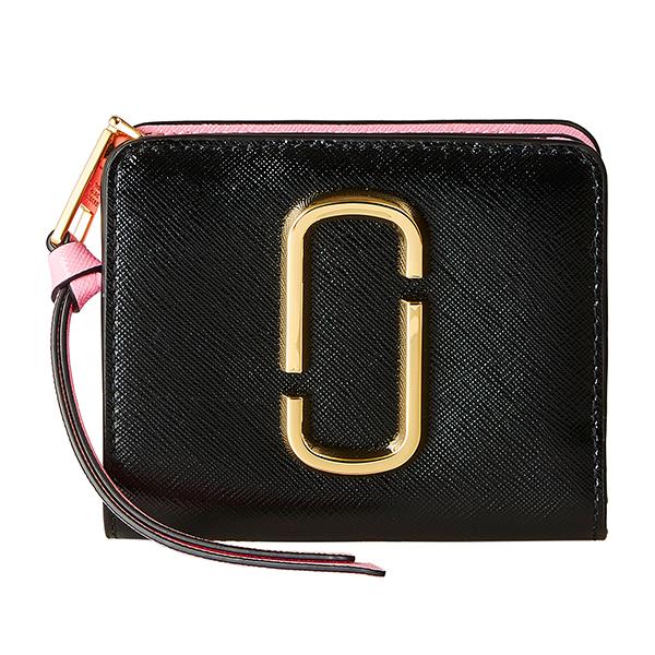 MARC JACOBS マークジェイコブス 2つ折り財布 ブラック 黒 MARC JACOBS マークジェイコブス 2つ折り財布 ブラック 黒