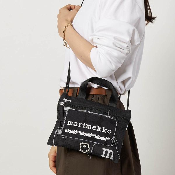 新品 マリメッコ Marimekko ショルダーバッグ ファニー CROSS POCKET MARIMERKKI ブラック/ホワイト マリメッコ marimekko 【marimekko】マリメッコ Funny Cross Pocket