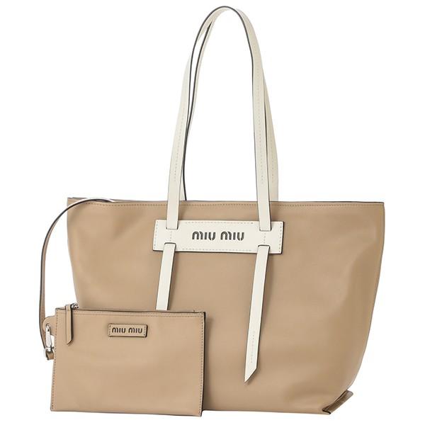 miu miu グレー レザー ショルダーバッグ - メルカリ