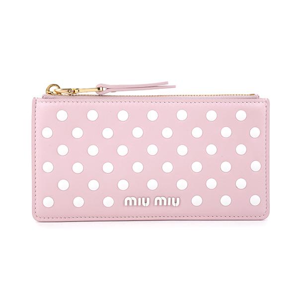 miu ミュウミュウ カードケース MIU ドットスタッズ 5MB006 2DRA miu ミュウミュウ カードケース MIU ドットスタッズ 5MB006 2DRA