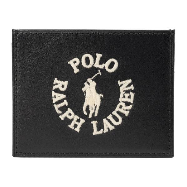 並行輸入 ポロ ラルフローレン カードケース POLO RALPH LAUREN ロゴエンブロイダード 405898661 002 メンズ ブラック 黒 爆買