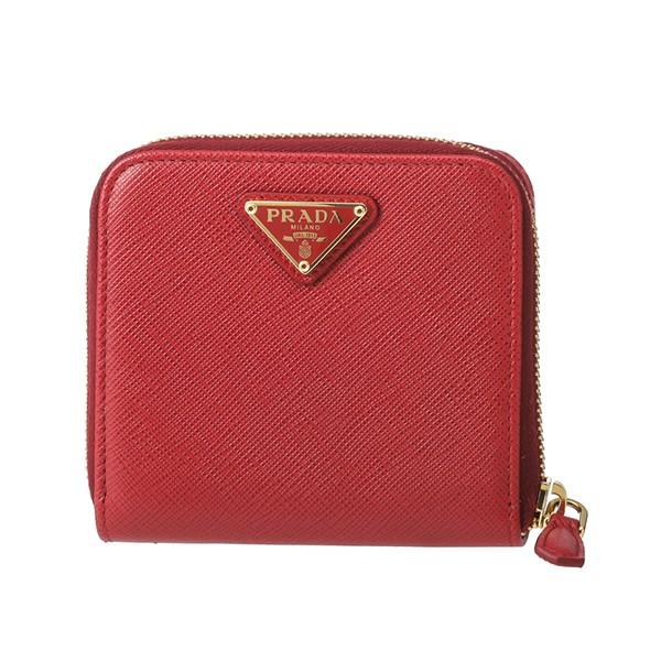未使用品　PRADA サフィアーノトライアングルコンパクトウォレット1ML522 PRADA プラダ 2つ折り財布 サフィアーノ トライアングル 1ML522