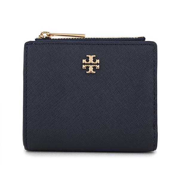 トリーバーチ 2つ折り財布 ネイビー 紺 TORY BURCH 52902 405