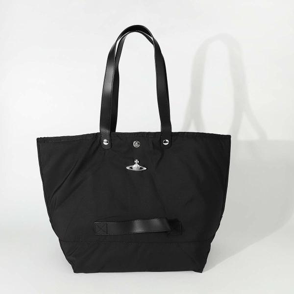 ヴィヴィアンウエストウッド トートバッグ コットン　ブラック　オーブ 金具 Vivienne Westwood（ヴィヴィアンウエストウッド） 並行輸入