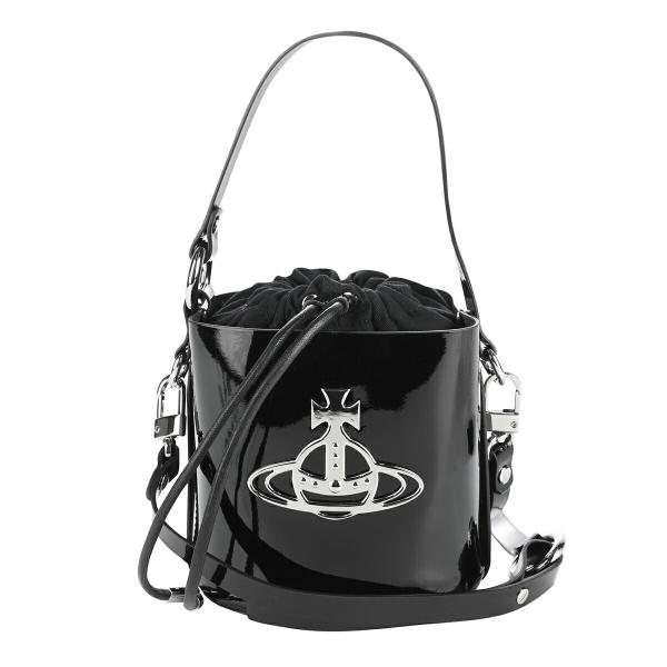 並行輸入 ヴィヴィアン ウエストウッド ショルダーバッグ Vivienne Westwood シャイニーパテント 43020023 L001O N403 レディース ブラック 黒 爆買