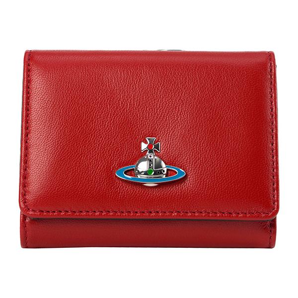 生産完了商品 Vivienne Westwood 三つ折り財布 黒×赤 通販