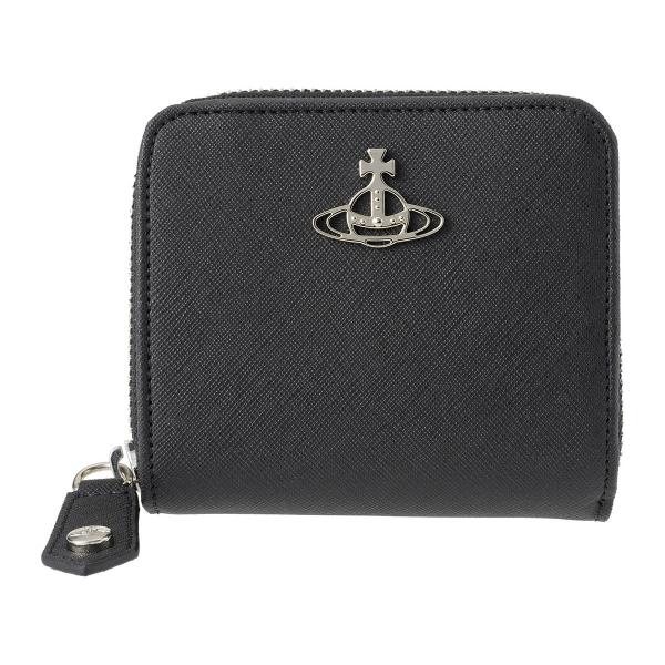 並行輸入 ヴィヴィアン ウエストウッド 2つ折り財布 Vivienne Westwood ピーユーグレイン 5107004JU S0021 N401 ユニセックス ブラック 黒 爆買