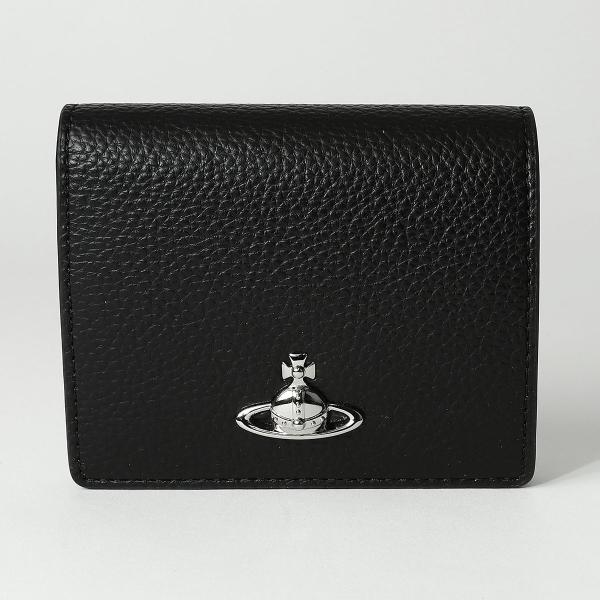 並行輸入 ヴィヴィアン ウエストウッド 2つ折り財布 Vivienne Westwood ピーユー グレイン 51150030W S000D N403 ユニセックス ブラック 黒 爆買