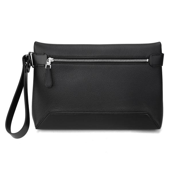 【Aランク】 ダンヒル dunhill 1893 ハーネス ジップポーチ ぺブルレザー DU23R3103GN クラッチバッグ セカンドバッグ メンズ ブラック 正規品 美品 中古 mbn06001 brstring_gzadu23r3103gn001