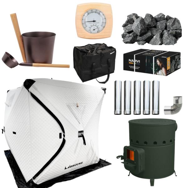 テントサウナ ホンマ製作所薪ストーブ サウナストーン オールインワン