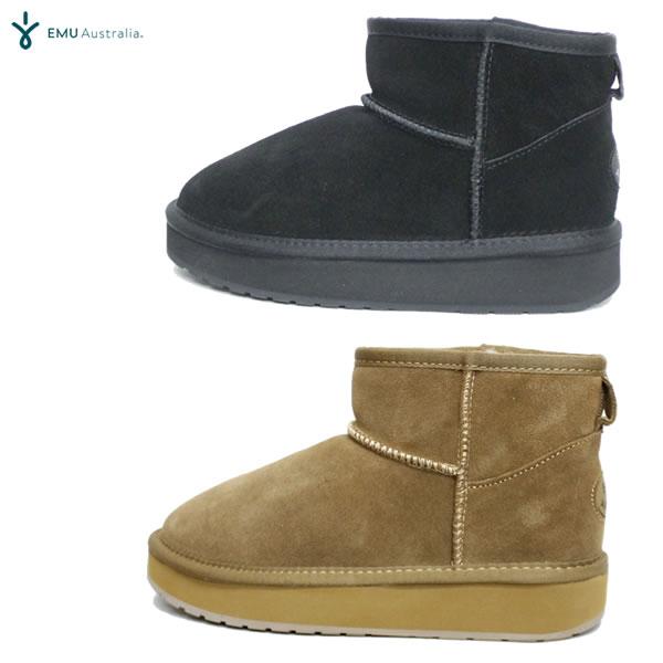 レディース EMU ムートンブーツ PLATFROM MICRO WOOL 2.0 W13252: 正規品/厚底/エミュー/エミュウ/エミュ/防寒ブーツ/ショート丈ブーツ/女性用/cat-fs