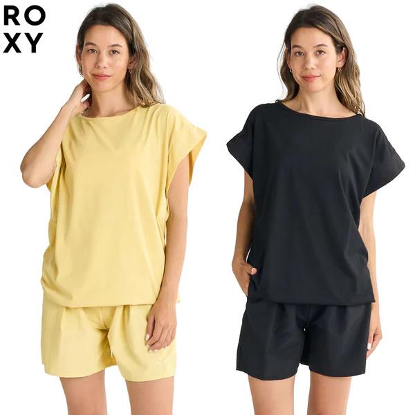【ネコポス便】25SS ROXY ラッシュガードTシャツ RLY251053 GRAN CANARIA: 正規品/レディース/ロキシー/ろきしー/半袖/サーフT/女性/フィットネス/surf