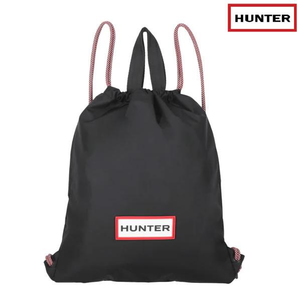 HUNTER バックパック UBP3931NRS travel drawstring backpack tote: 正規品/バッグ/ハンター/リュック/ナップサック/黒/ドローストリング/旅行/軽量/トラベル