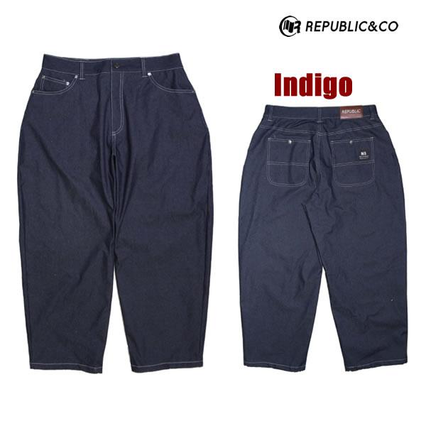 REPUBLIC&CO パンツ BAGGY DENIM PANTS Lサイズ Lサイズのみ 24-25 REPUBLIC&CO パンツ BUGGY DENIM PANTS: 正規品