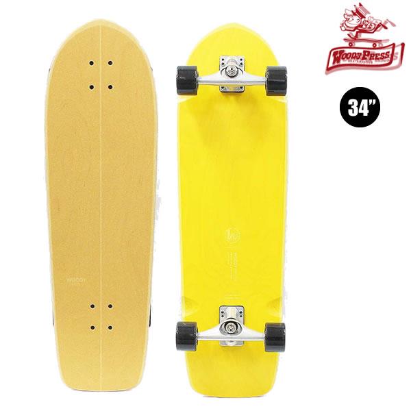 WOODY PRESS コンプリート WOODY 34 inch Carving: 正規品/カービング/34インチ/スケボー/スケートボード/クルーザー/ウッディプレス