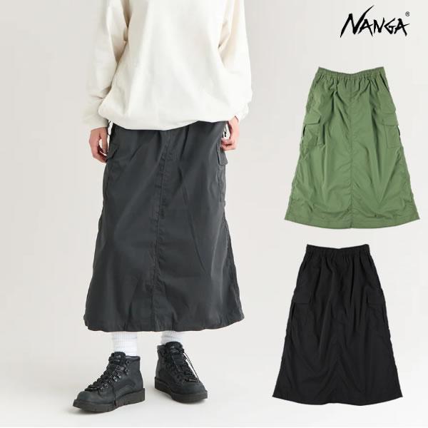 26SS レディース NANGA スカート HINOC RIPSTOP SKIRT W N2601-1F019B：正規品/ナンガ/なんが/アウトドア/ロングスカート/ヒノックリップストップ/OUTDOOR