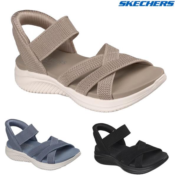 レディース SKECHERS サンダル 164085 ULTRA FLEX 3.0 SANDAL: 正規品/スケッチャーズ/スリップイン/スリップインズ/女性用/ハンズフリー/靴/母の日