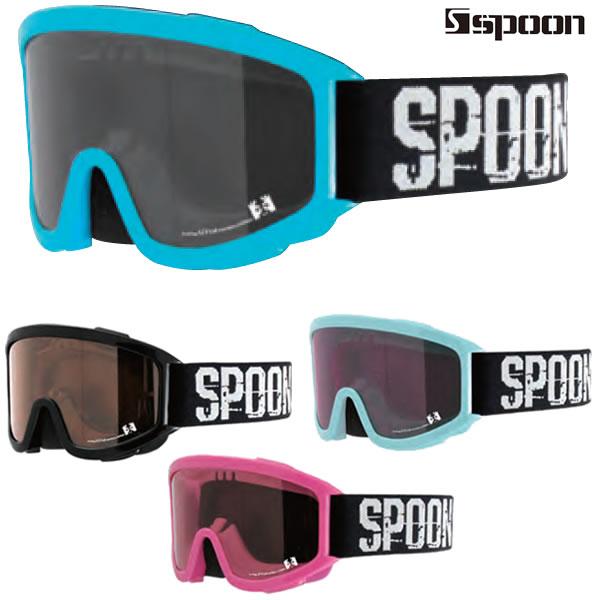 spoon ジュニア ゴーグル PEACE SYP-033: 定価　￥3,000(税抜き)やわらかフレーム曇り止めシングルレンズ！やわらかPVC 素材のフレームは、お子様のお顔に優しくフィット。ヘルメットの上にベルトを装着しやすい形状なので...